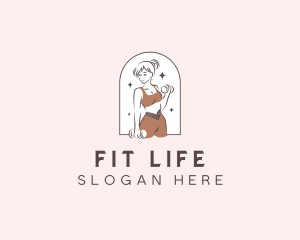 Woman Fitness Gym logo design