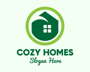 Housing - Green Eco House logo design