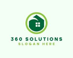 Green Eco House logo design