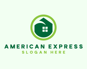 Green Eco House logo design