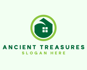 Green Eco House logo design