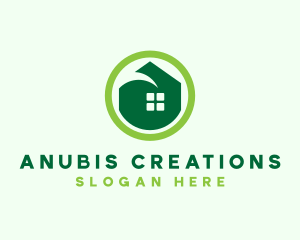 Green Eco House logo design