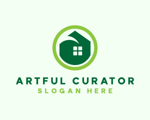 Green Eco House logo design