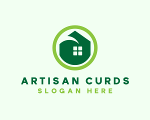 Green Eco House logo design