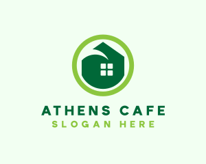 Green Eco House logo design