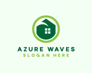 Green Eco House logo design