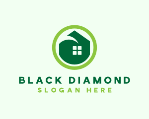 Green Eco House logo design