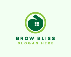 Green Eco House logo design