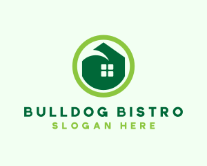 Green Eco House logo design