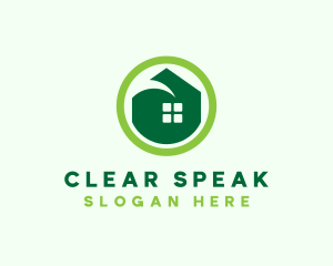 Green Eco House logo design