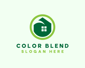 Green Eco House logo design