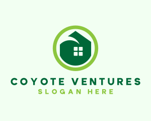 Green Eco House logo design