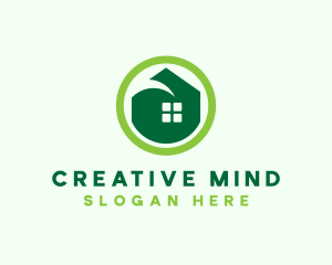 Green Eco House logo design