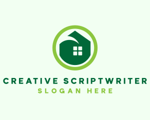 Green Eco House logo design