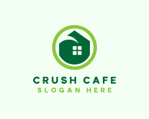 Green Eco House logo design