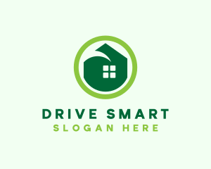 Green Eco House logo design