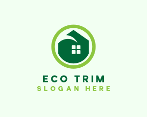 Green Eco House logo design