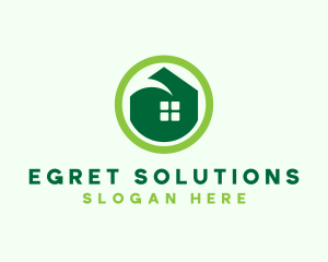 Green Eco House logo design