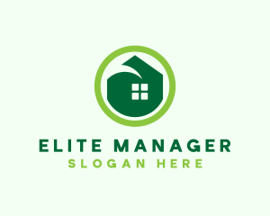 Green Eco House logo design