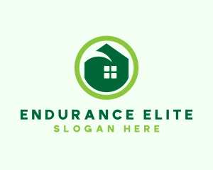 Green Eco House logo design