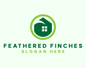 Green Eco House logo design