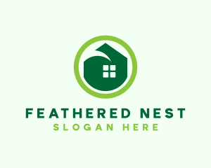 Green Eco House logo design