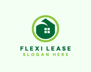 Green Eco House logo design