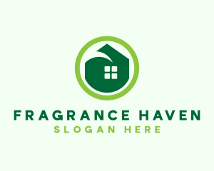 Green Eco House logo design