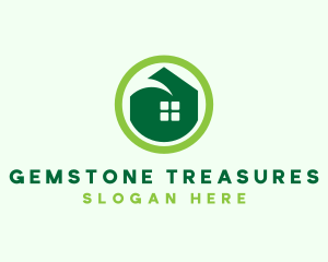 Green Eco House logo design