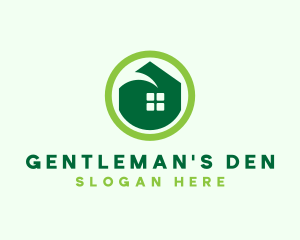 Green Eco House logo design