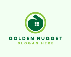 Green Eco House logo design