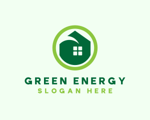 Green Eco House logo design