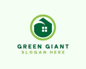 Green Eco House logo design