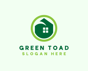 Green Eco House logo design