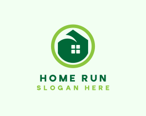 Green Eco House logo design