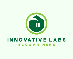 Green Eco House logo design