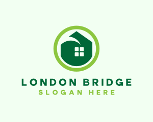 Green Eco House logo design