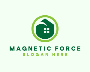 Green Eco House logo design