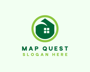 Green Eco House logo design