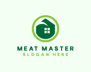 Green Eco House logo design