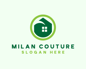 Green Eco House logo design