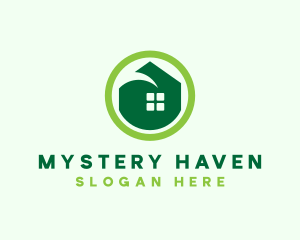 Green Eco House logo design