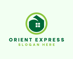 Green Eco House logo design