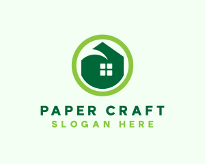 Green Eco House logo design