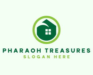 Green Eco House logo design