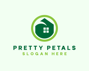 Green Eco House logo design