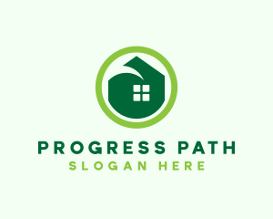 Green Eco House logo design