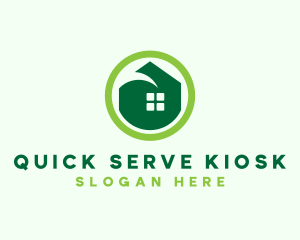 Green Eco House logo design