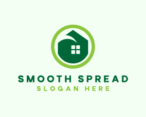 Green Eco House logo design