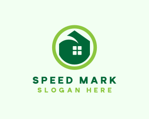 Green Eco House logo design